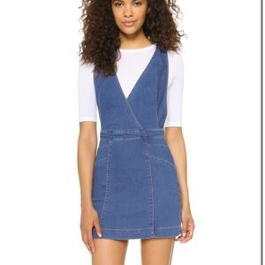Free people Denim overall dress NWT
